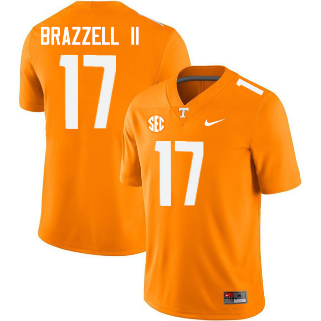 Chris Brazzell II Tennessee Jersey,Tennessee Volunteers #17 Chris Brazzell II College Jersey-Orange